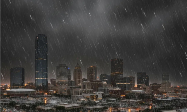 Okc Night Downpour