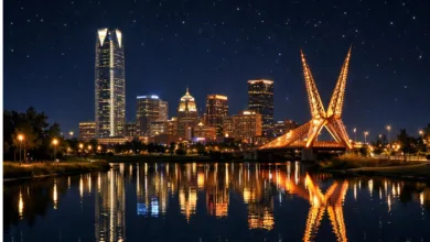 Okc Scissortail Park Night Clear