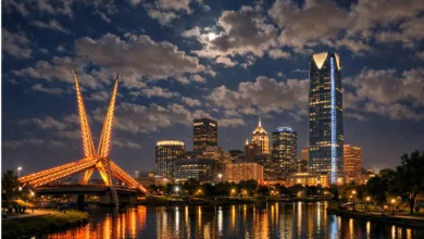 Okc Scissortail Park Night Clouds